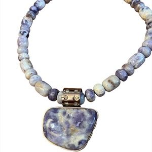 Gorgeous Genuine Tiffany Jasper and Copper Necklace